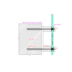 Vrchný úchyt ø 30 mm/M8, brúsená nerez AISI 304 Vrchný úchyt ø 30 mm/M8, brúsená nerez AISI 304